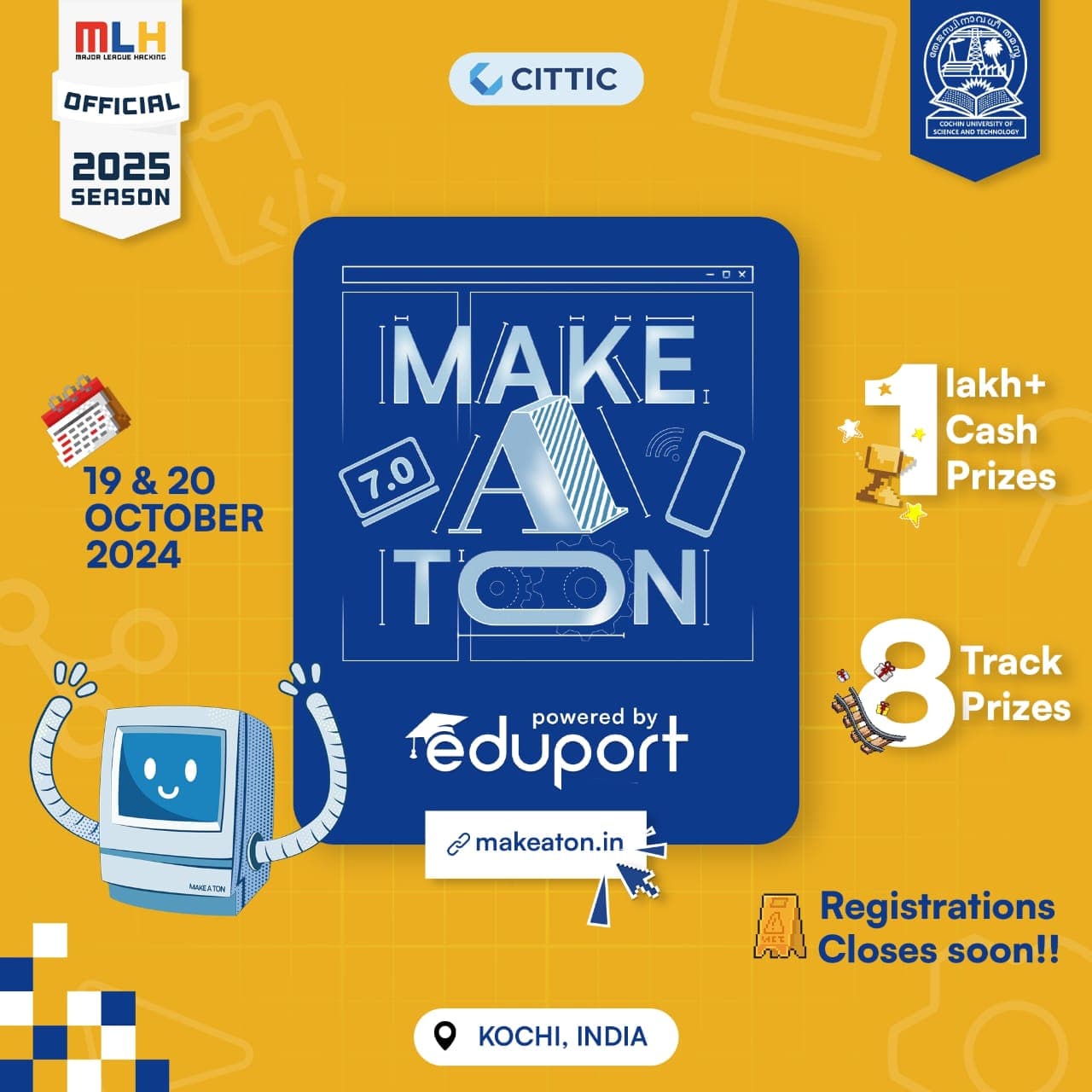 CITTIC CUSAT proudly presents ✨ MAKE-A-TON 7.0 ✨ powered by Eduport! event icon